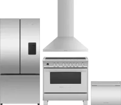 4 Piece Package Includes Refrigerator, Range, Hood And Dishwasher